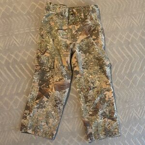 Boy’s Camo Cargo Pants in Green & Brown